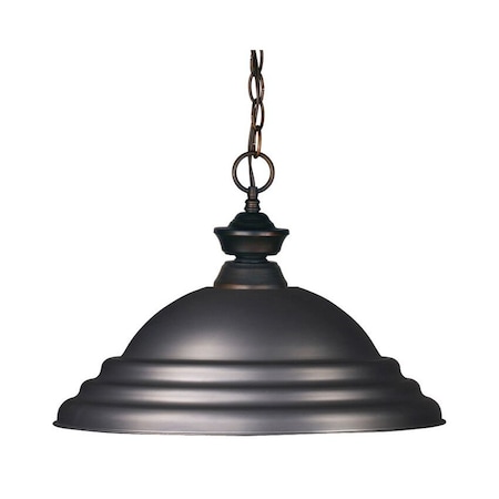 Z-Lite Riviera 1 Light Pendant, Olde Bronze & Olde Bronze 100701OB-SOB